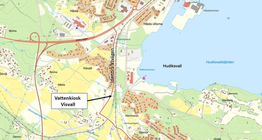 Karta - vattenkiosk Visvall
