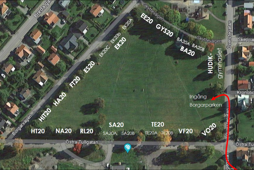 Karta över Borgarparken.