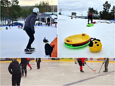 Irländska elever provar på vintersport i Hudiksvall.