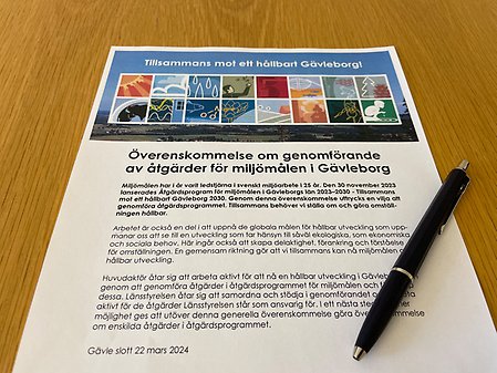 Överenskommelse om genomförande av åtgärder för miljömålen i Gävleborg